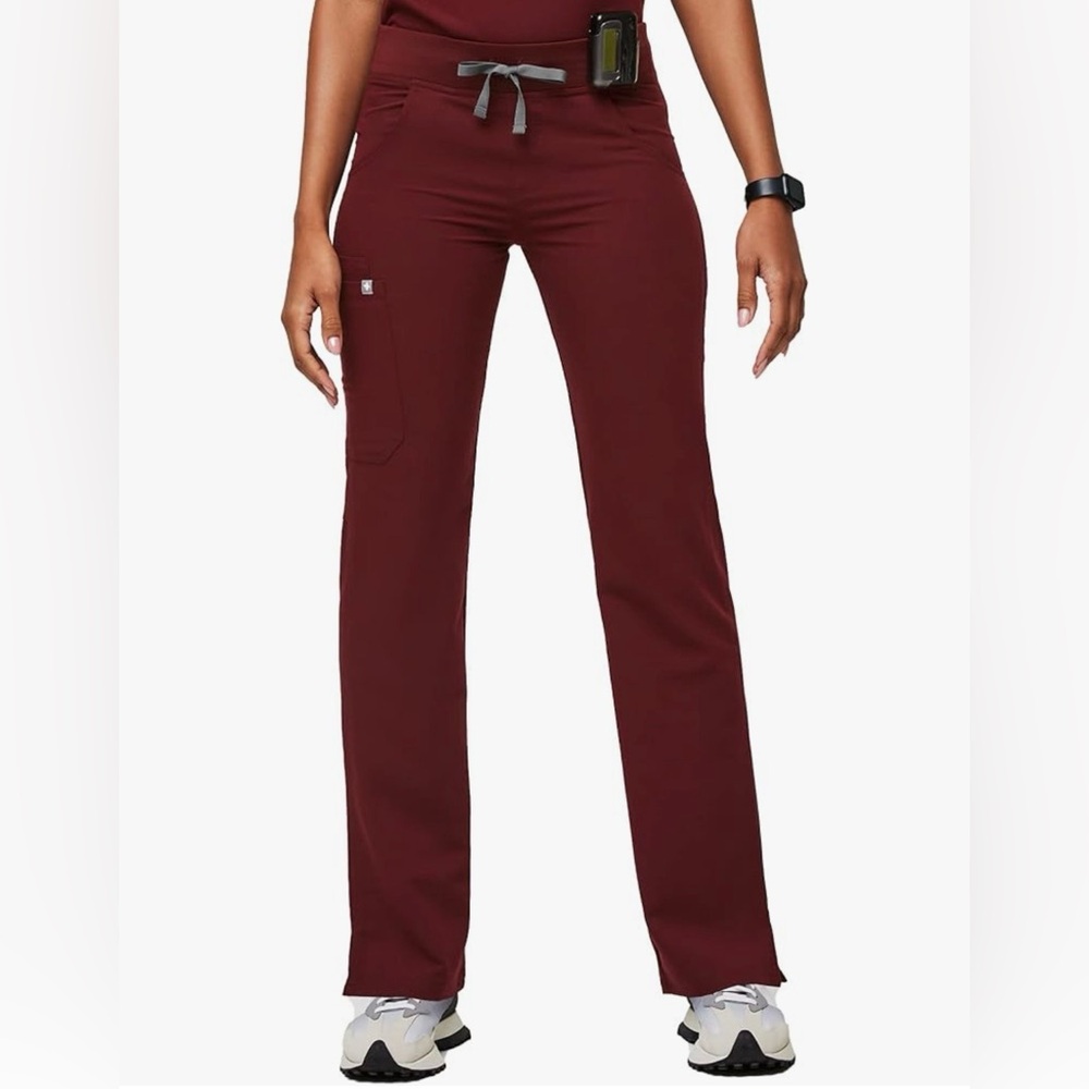 Figs Women's Maroon Straight Leg Pants